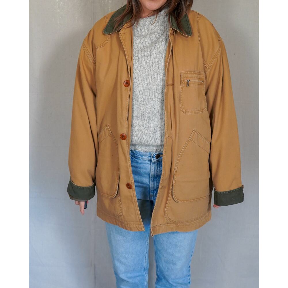 L.L.Bean Barn Coat / Canvas Chore Jacket / Corduroy Collar Workwear Jacket